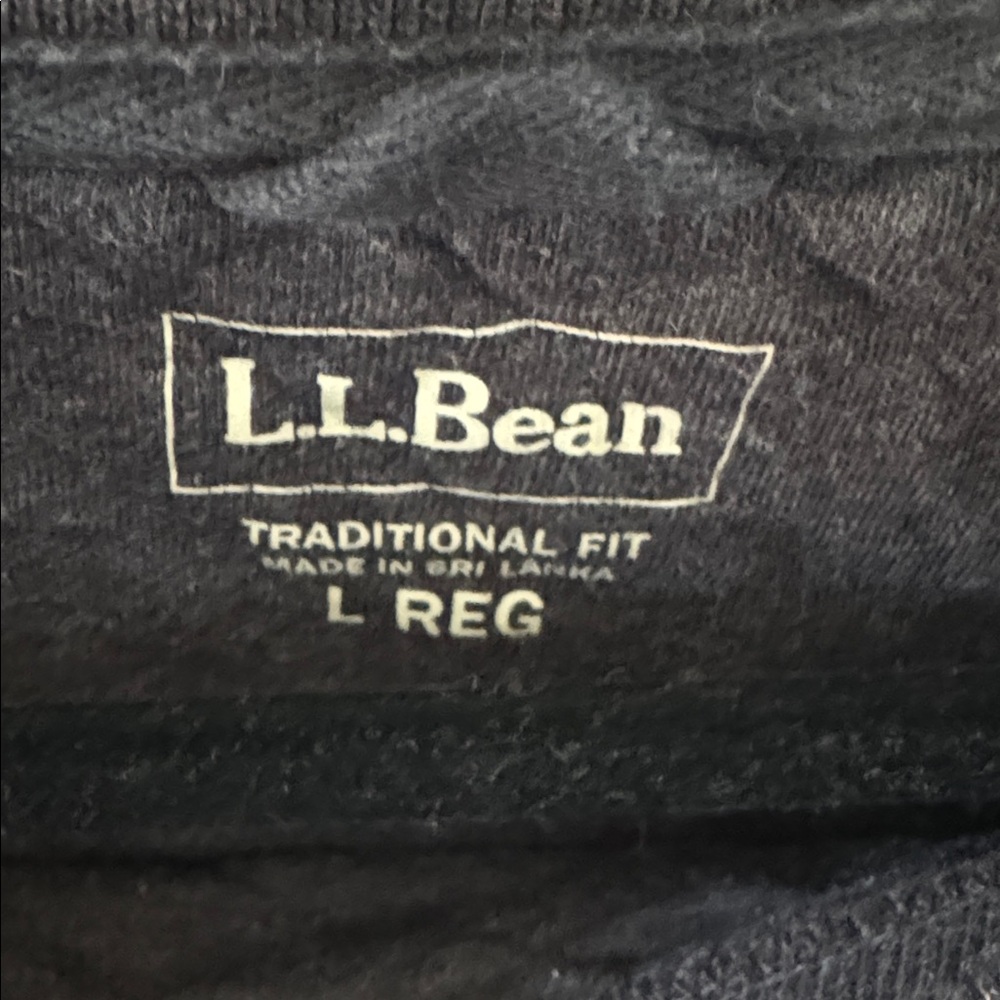 GUC M’s LL Bean quilted crewneck pullover sweater, Sz L Reg fit - Picture 3 of 6